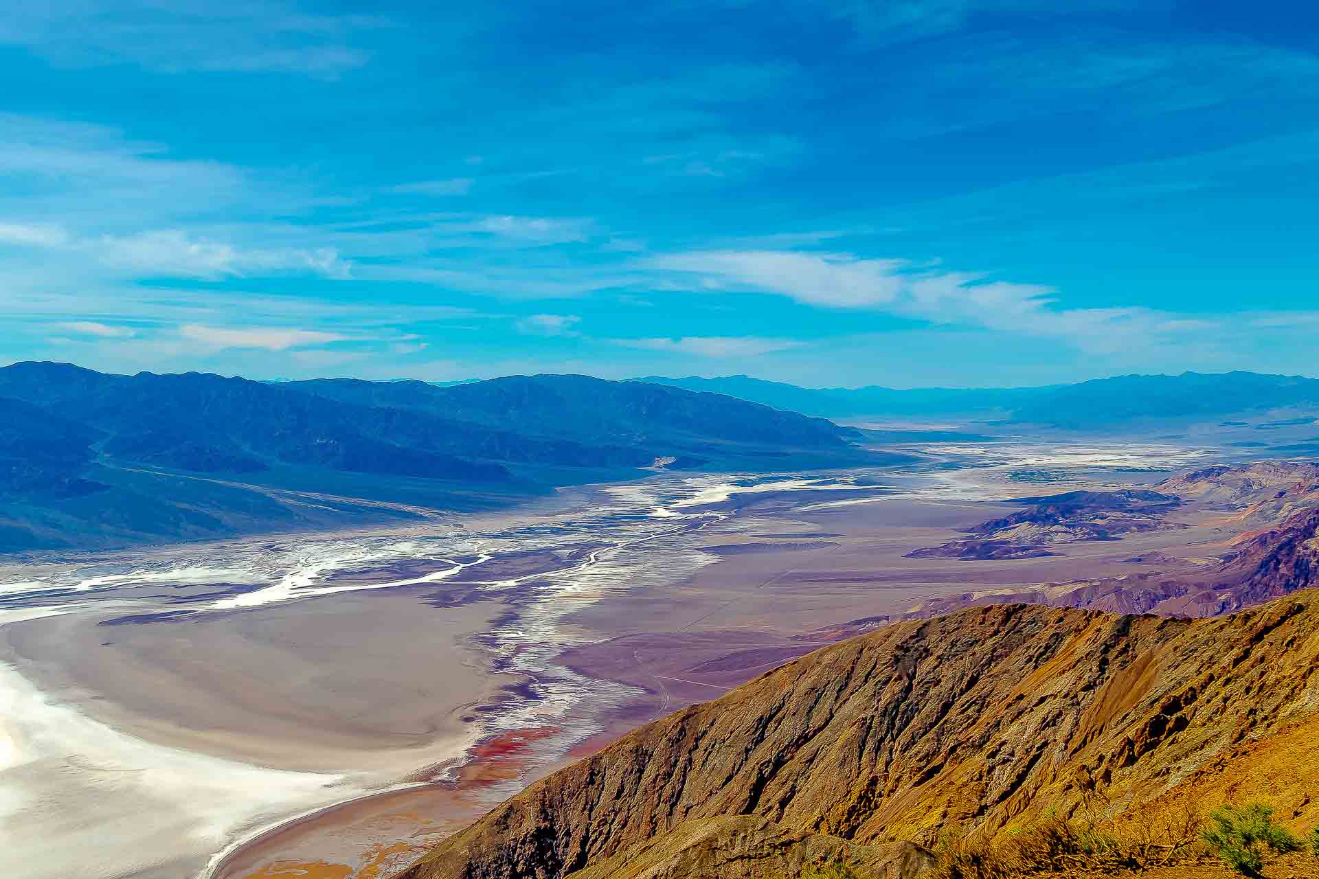 Dante's View — looking down 5,000 feet onto Badwater Basin and the valley far below